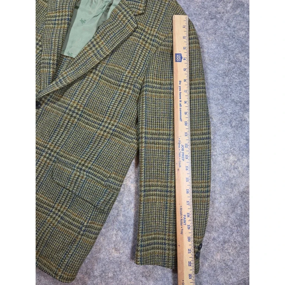 Glenkirk B&B Lorrys Vintage Wool Plaid Blazer Green Brown Tweed Sport Coat 44 S